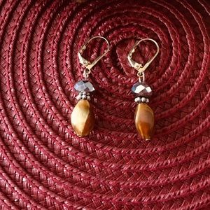 Small Acrylic & Crystal Earrings